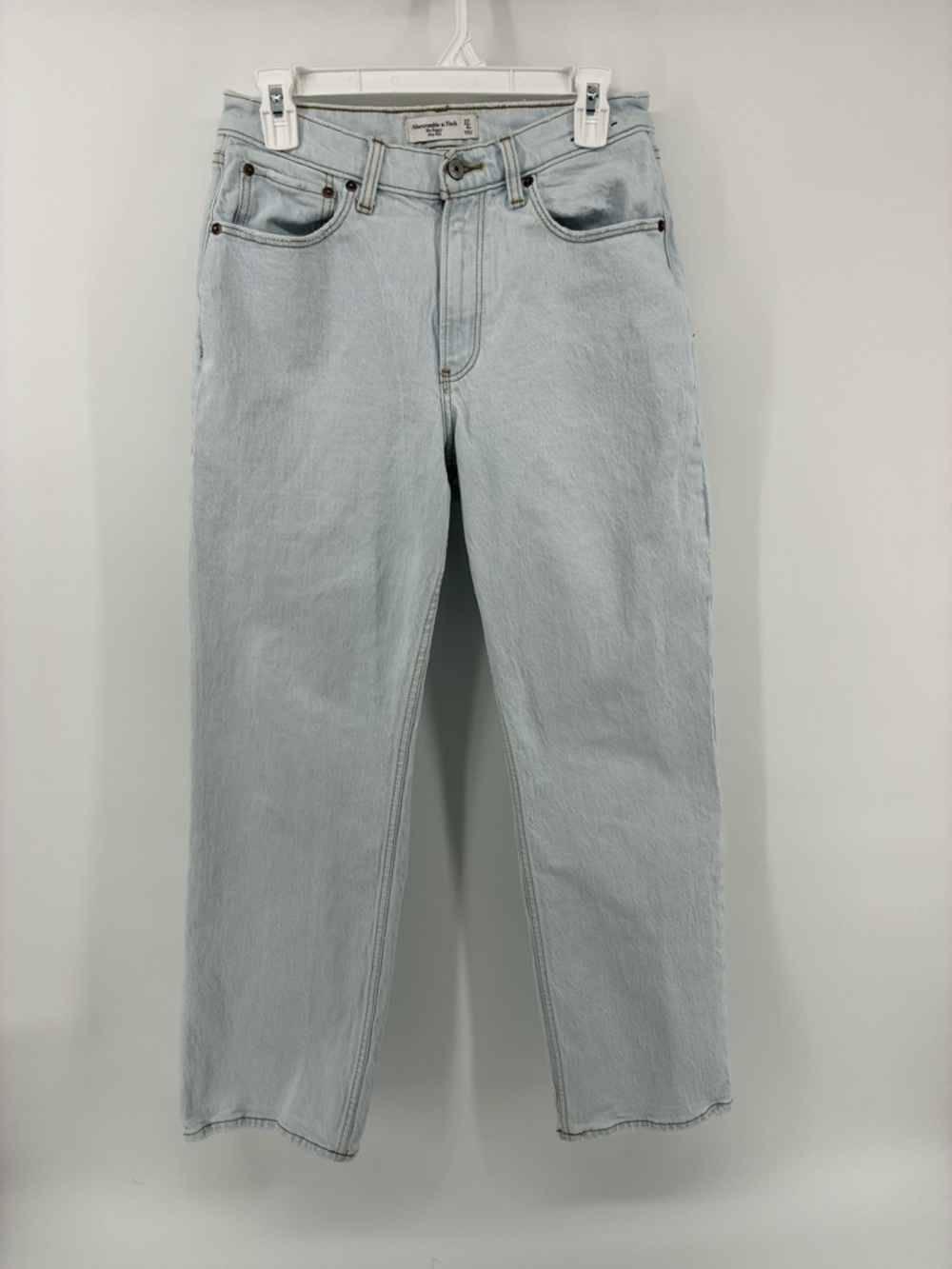 Abercrombie & Fitch The Baggy Mid Rise Distressed Jeans